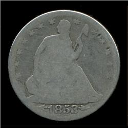 1858 Liberty Seated Half Dollar Coin  (COI-366)