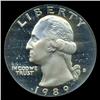 Image 1 : 1989S Washington 25c Proof Quarter Coin Graded ICG PR70 DCAM (COI-5397)