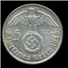 Image 2 : 1938D Nazi Germany 5 Mark Silver Coin AU+ (COI-5659)