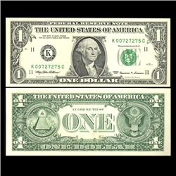 1999 $1 Federal Reserve Note Crisp Unc FANCY NUMBER (CUR-05978)