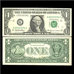 1999 $1 Federal Reserve Note Crisp Unc FANCY NUMBER (CUR-05979)