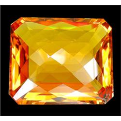 108.35ct Orange Yellow Citrine Emerald Checker Cut (GEM-19005)
