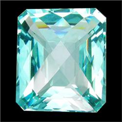 42.35ct Blue Green Amethyst Emerald Checker Cut (GEM-19164)