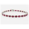Image 1 : 6+ct Ruby & Diamond 14k White Gold Bracelet (JEW-1696)