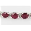 Image 2 : 6+ct Ruby & Diamond 14k White Gold Bracelet (JEW-1696)