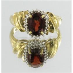 1.65ct Rhodolite Garnet & Diamond 10k Gold Ladies Ring (JEW-1690)