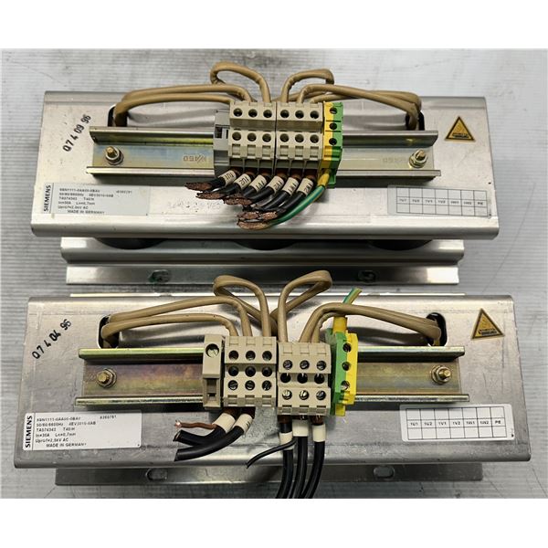 (2) Siemens #6SN1111-0AA00-0BA0 Line Reactors