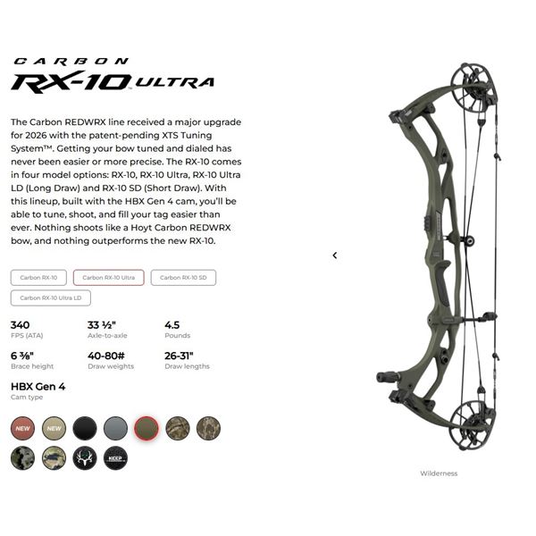 Hoyt RX10 Ultra Bow, New 2026