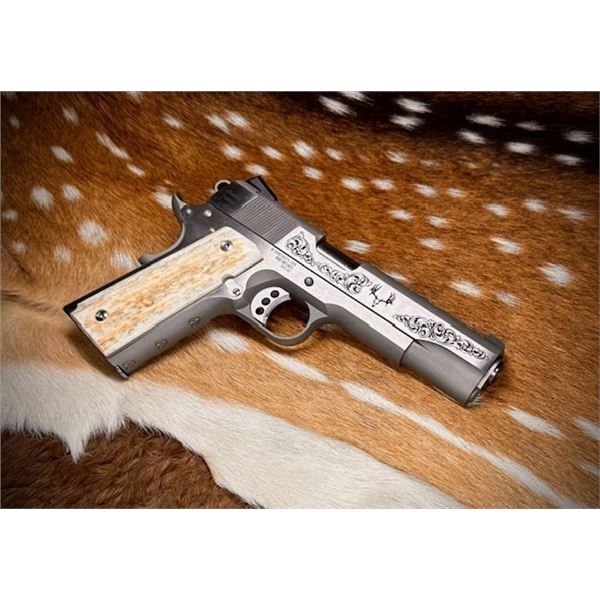 LTD 1911 Springfield Garrison .45 ACP 1/150, Custom MDF and antler Grips