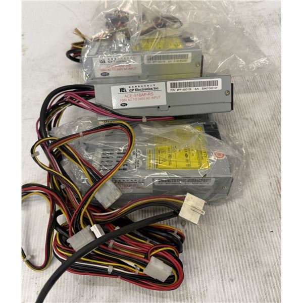 (3) ICP Electronics #ACE-916AP-RS / #9PP1500106 Power Supplies