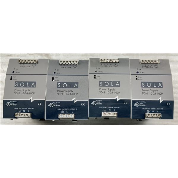 (4) Sola #SDN 10-24-100P Power Supplies
