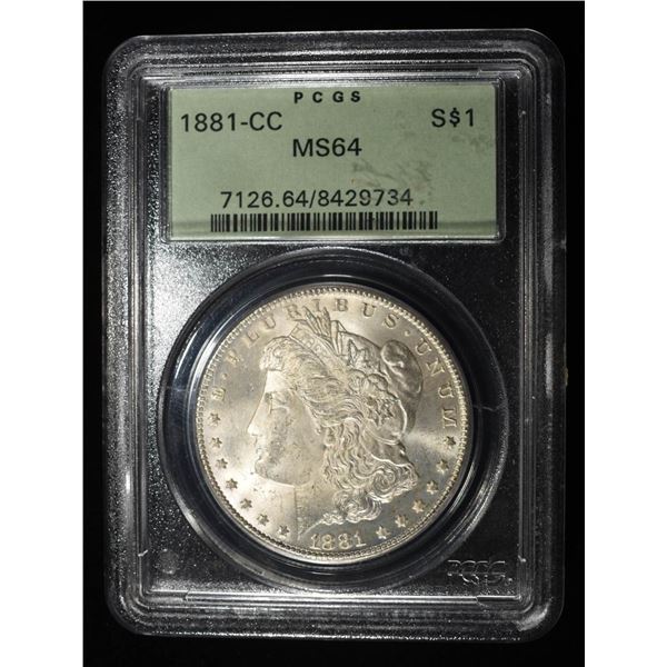 1881-CC MORGAN DOLLAR PCGS MS-64 OGH