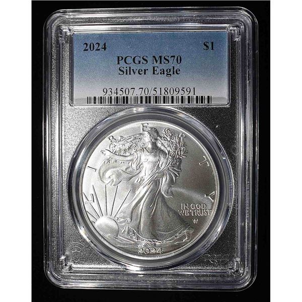 2024 AMERICAN SILVER EAGLE PCGS MS70
