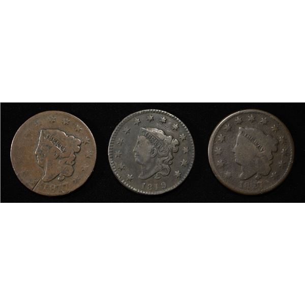 1817, 1819, 1827 LARGE CENTS