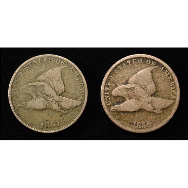 1857 & 1858 FLYING EAGLE CENTS