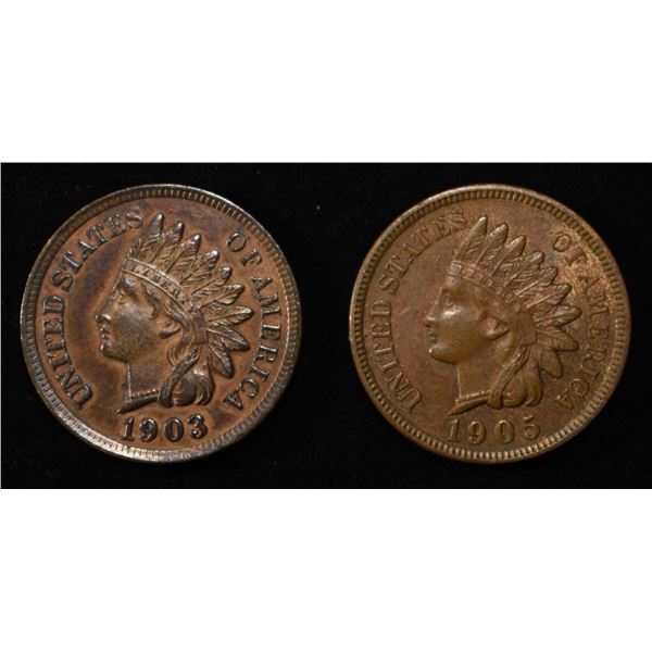 1903 & 1905 INDIAN CENTS BU