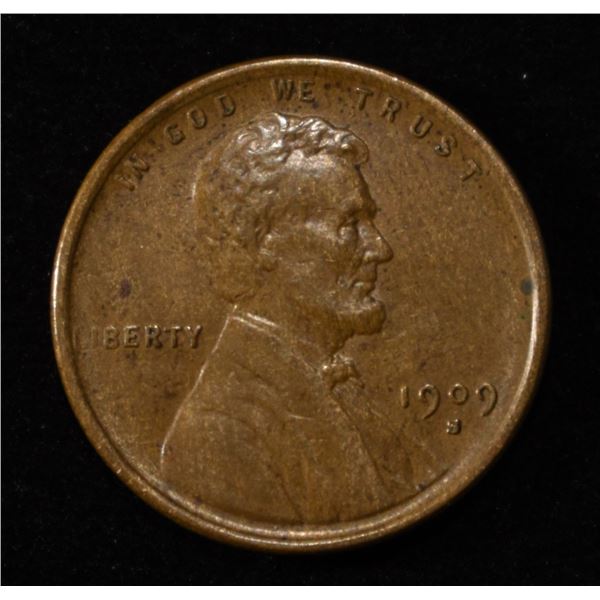 1909-S LINCOLN CENT XF