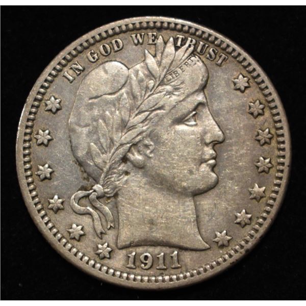 1911-D BARBER QUARTER XF