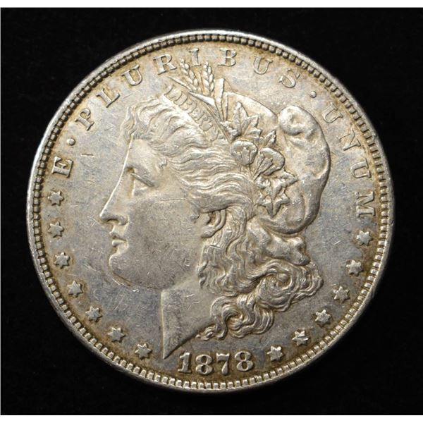 1878 8TF MORGAN DOLLAR AU