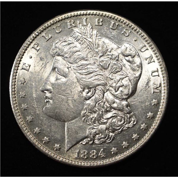 1884-S MORGAN DOLLAR AU/BU