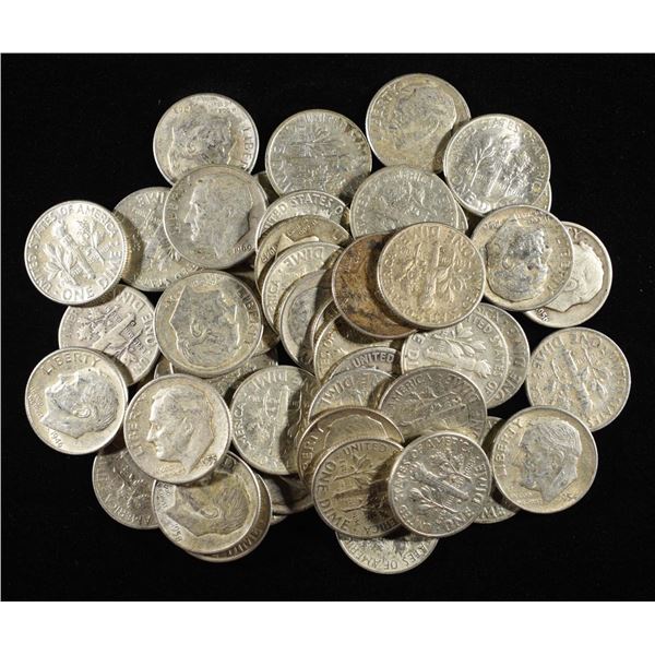 (50) 90% SILVER ROOSEVELT DIMES