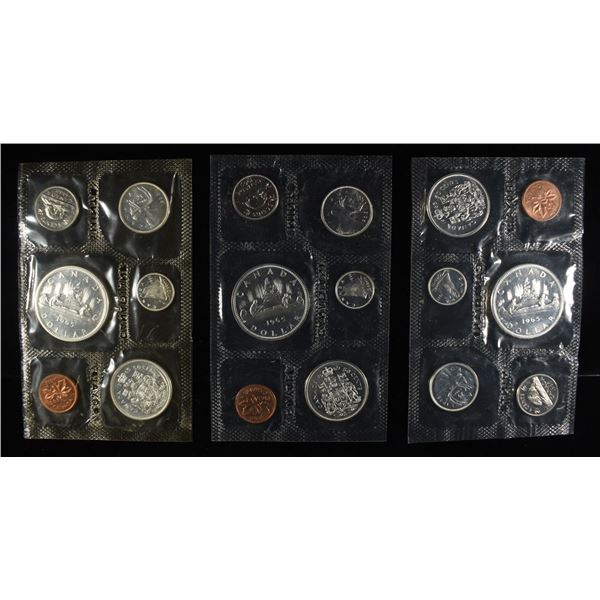 (3) 1965 CANADIAN SILVER PR LIKE SETS