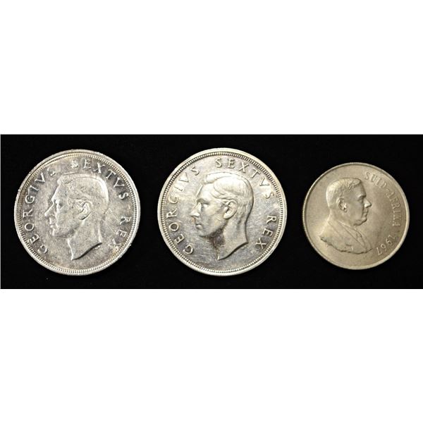 (3) 80% SILVER FOREIGN COINS