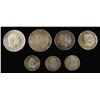Image 1 : (7) MIXED FOREIGN SILVER COINS