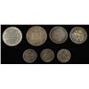 Image 2 : (7) MIXED FOREIGN SILVER COINS