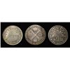 Image 2 : (3) MIXED FOREIGN SILVER COINS