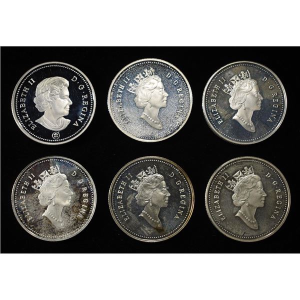 (6) 92.5% STERLING CANADIAN HALVES