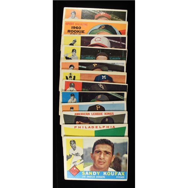 (12) 1960 TOPPS MLB BASEBALL CARDS