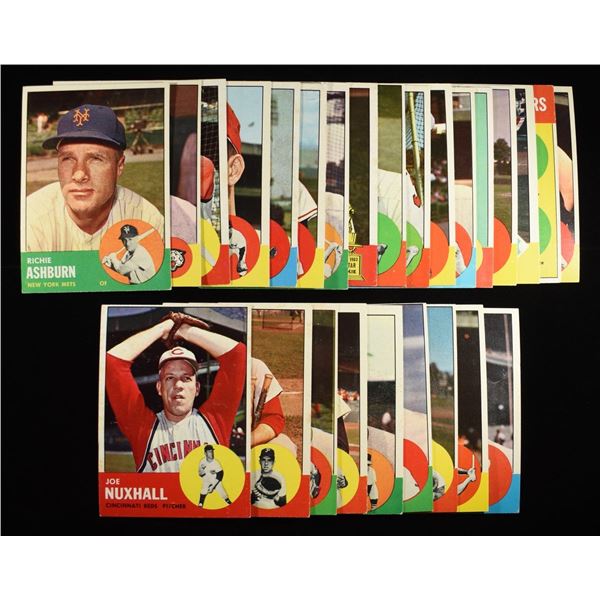 (26) 1963 TOPPS MLB BASEBALL CARDS