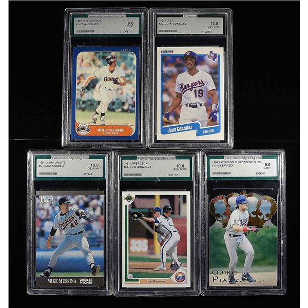 (5) GRADED BASEBALL CARDS