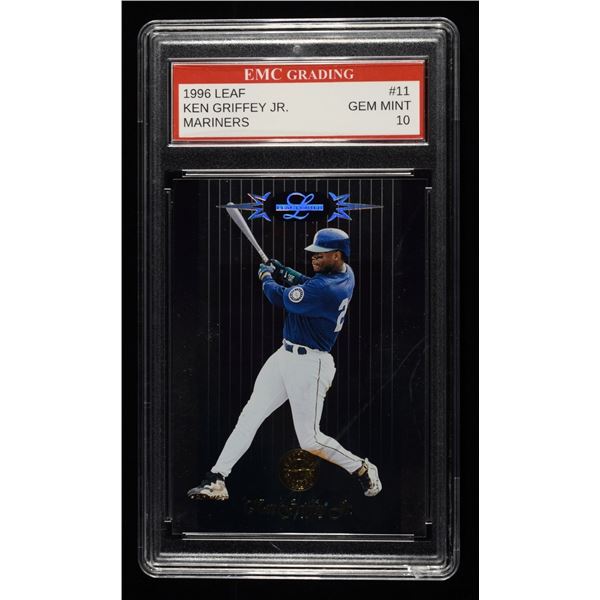 1996 LEAF GRIFFEY GRADED BASEBALL CARD EMC MINT 10