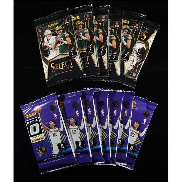 (13)  SEALED PACKS OF 2024 PANINI TRADING CARDS