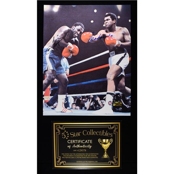 MUHAMMAD ALI & JOE FRAZIER SIGNED PHOTO 8X10 W/COA