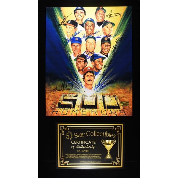 500 HOMERUNS SIGNED PHOTO 8X10 W/COA