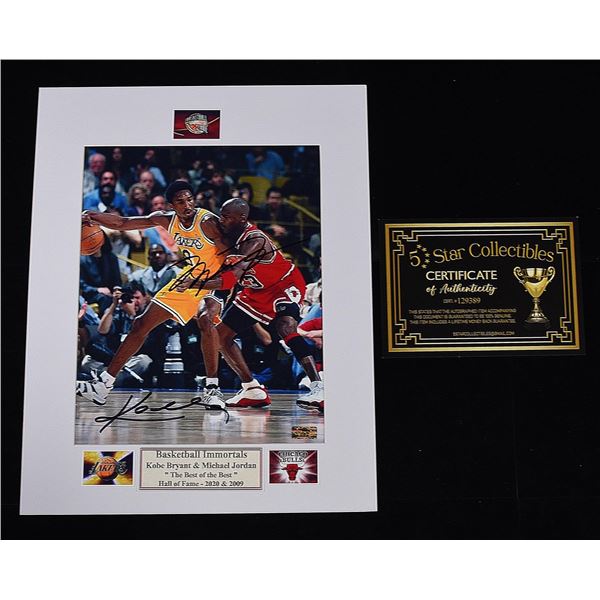 KOBE BRYANT SIGNED PHOTO 8X10 MATTED W/COA