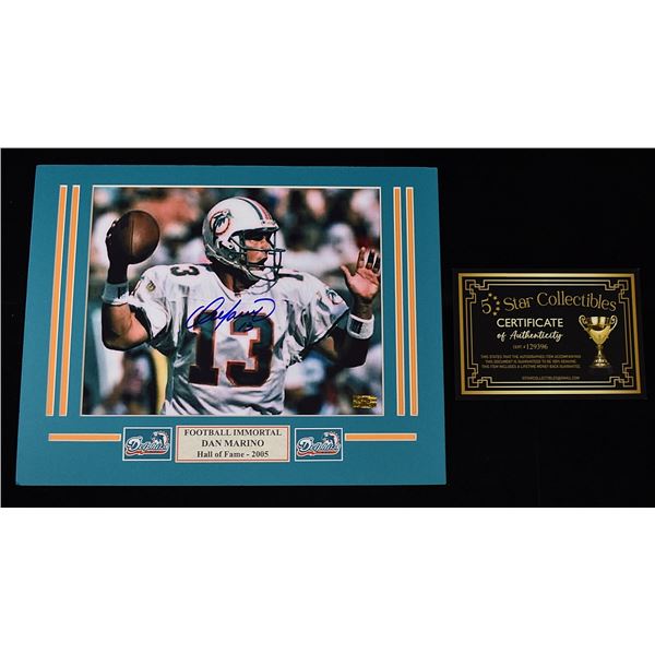 DAN MARINO SIGNED PHOTO 8X10 MATTED W/COA