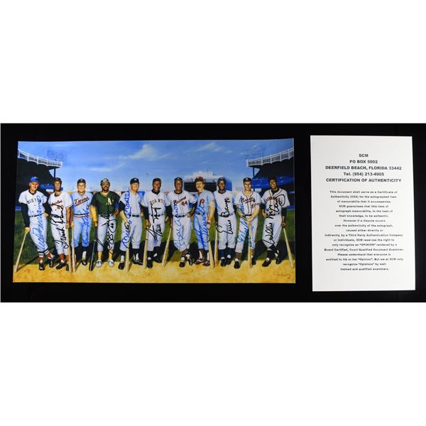 500 HR CLUB SIGNED PHOTO 11 X 6  W/ COA
