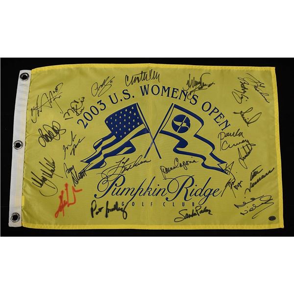 2003 WOMENS US OPEN SIGNED PIN FLAG