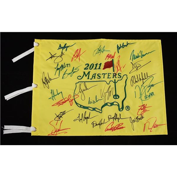 2011 MULIT-SIGNED MASTERS FLAG W/COA