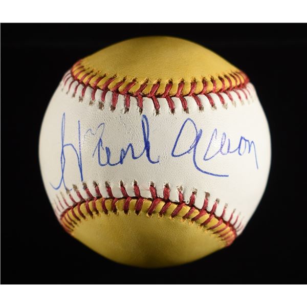 HANK AARON SIGNED BASEBALL