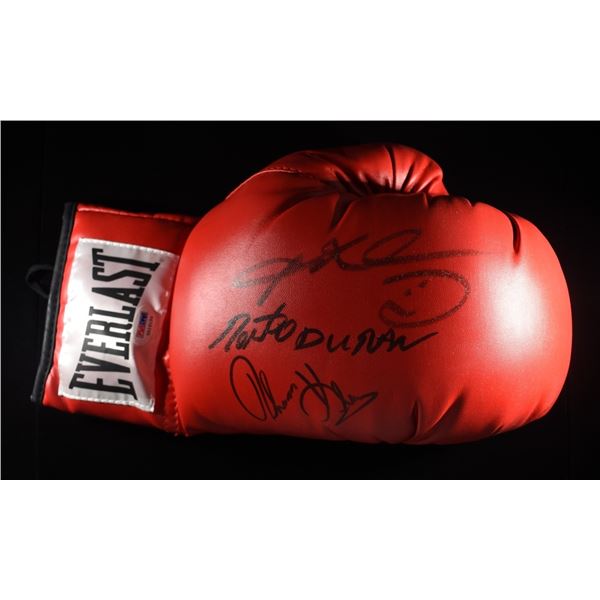 LEONAR HEARNS DURAN SIGNED BOXING GOLVE