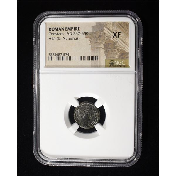 AD 337-350 CONSTANS AE4 BI NUMMUS  NGC XF
