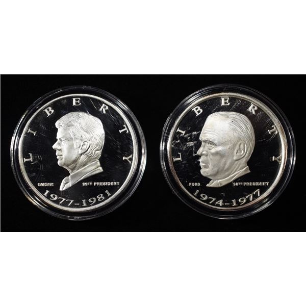 (2) PRESDENTIAL 1 OZ .999 SILVER ROUNDS