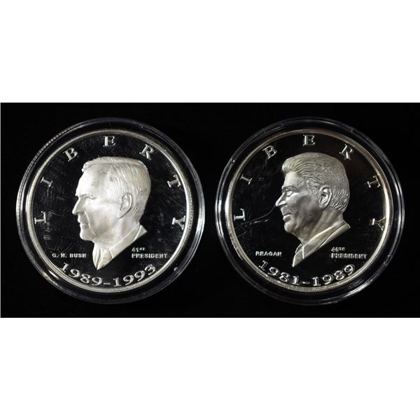 (2) PRESDENTIAL 1 OZ .999 SILVER ROUNDS