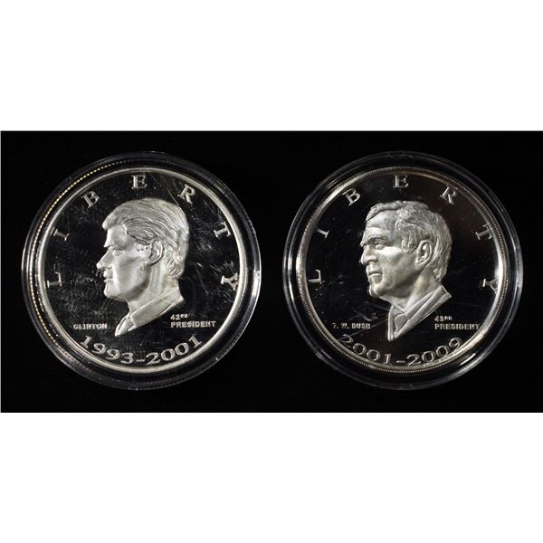 (2) PRESDENTIAL 1 OZ .999 SILVER ROUNDS