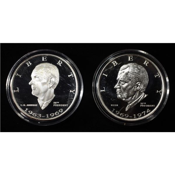 (2) PRESDENTIAL 1 OZ .999 SILVER ROUNDS